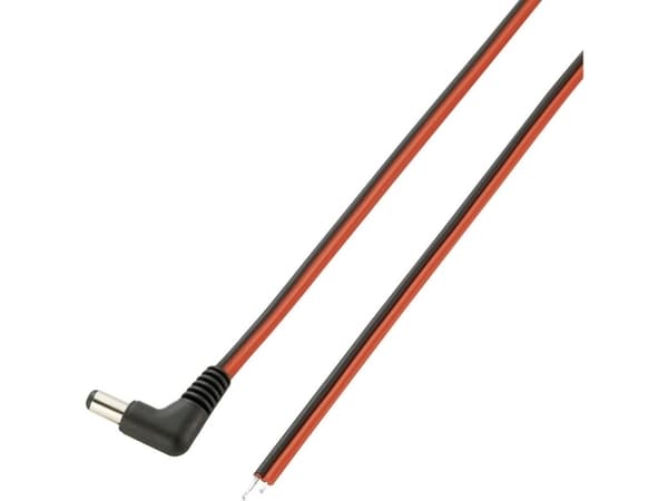 VOLTCRAFT Lavvoltstilslutningskabel Lavspændingsstik - åben ende 5.5 mm 2.5 mm 2.00 m 1 stk