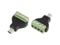 Miniatyrbilde 2 av 3: TRU COMPONENTS MN-USB4M USB-stik med skruetilslutning Stik, lige Mini USB-stik type B Indhold: 1 stk