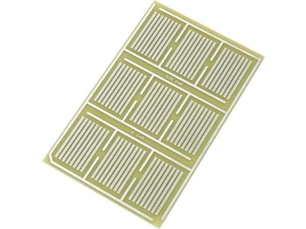 TRU COMPONENTS SU528048 SMD-Europrintplade Epoxyd (L x B) 160 mm x 100 mm 35 µm Rastermål 1.27 mm Indhold 1 stk