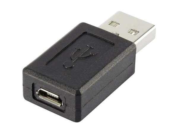 Renkforce RF-4274568, USB Micro-B, USB A, Svart