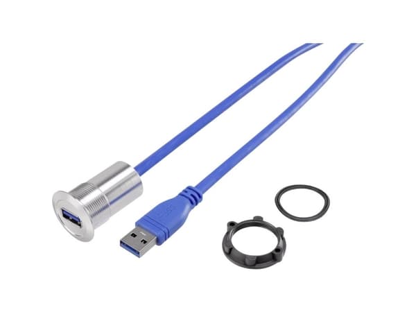 Ett inbyggt USB-uttag 3.0 USB-21-BK TRU KOMPONENTER Innehåll: 1 st