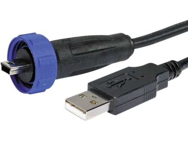 USB-stikforbindelses-adapter 2.0 - IP68 Stik, lige PX0441/2M00 USB A/mini USB B PX0441/2M00 Bulgin Indhold: 1 stk