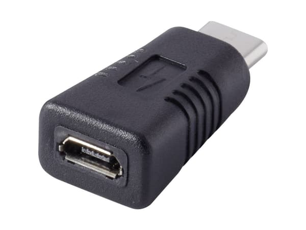 Renkforce RF-4381086, USB Type-C, Micro USB Type-B, Svart