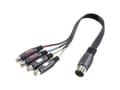 Miniatyrbild 2 av 3: SpeaKa Professional SP-7870300 Phono / DIN-tilslutning Audio Y-adapter [1x Diodestik 5-pol. (DIN) - 4x Cinch-bøsning] Sort