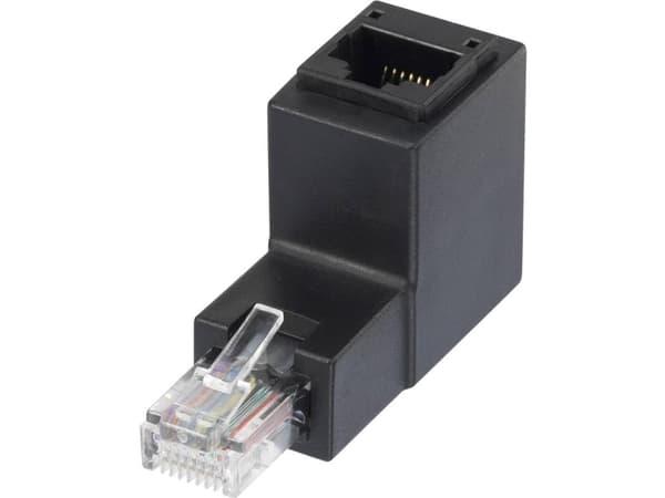 Renkforce RF-4087413, RJ-45, RJ-45, Musta