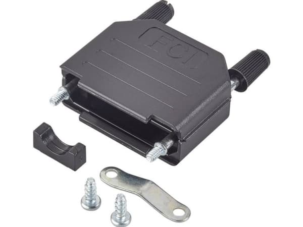 FCI D-SUB 86303639BLF D-SUB-kabinet Poltal: 25 Plastic, metalliseret 180 ° Sort 1 stk