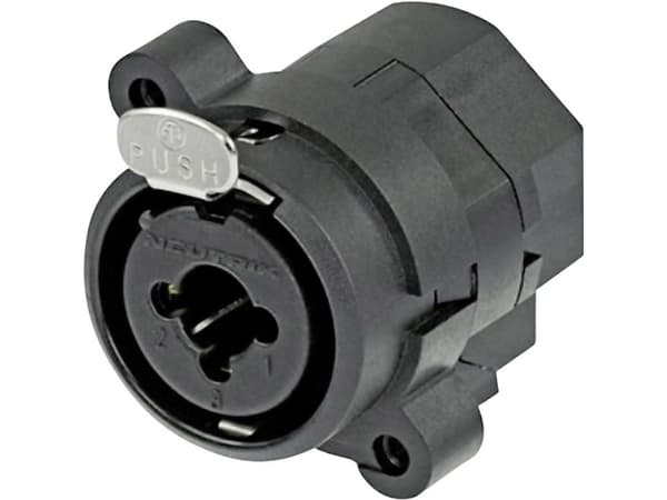 Neutrik NCJ9FI-S, XLR, Sort, Nikkel/gull, 1500 V, 20 mO, 50 V