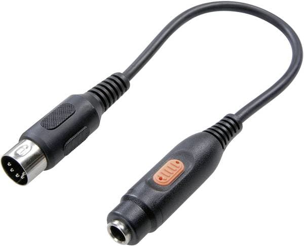 SpeaKa Professional SP-7870312, DIN (5-pin), Hankjønn, 6.35mm, Hunkjønn, 0,2 m, Sort