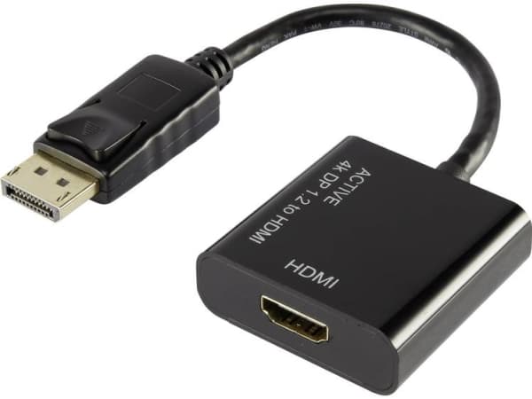 Renkforce RF-4222524, 0.1 m, DisplayPort, HDMI, uros, naaras, suora, suora