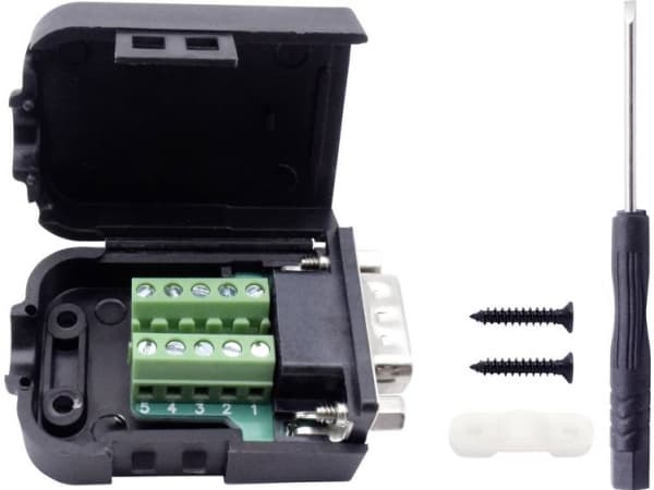 TRU COMPONENTS T190C4090 D-SUB indbygningsstik Poltal: 9 Skruer 1 stk