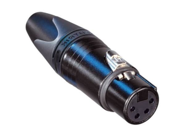 Neutrik NC4FXX-B, XLR, Sort, IP40, 1,5 mm², 1500 V, 3 mO