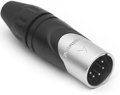 Amphenol AX5M, XLR 5P, Metallisk