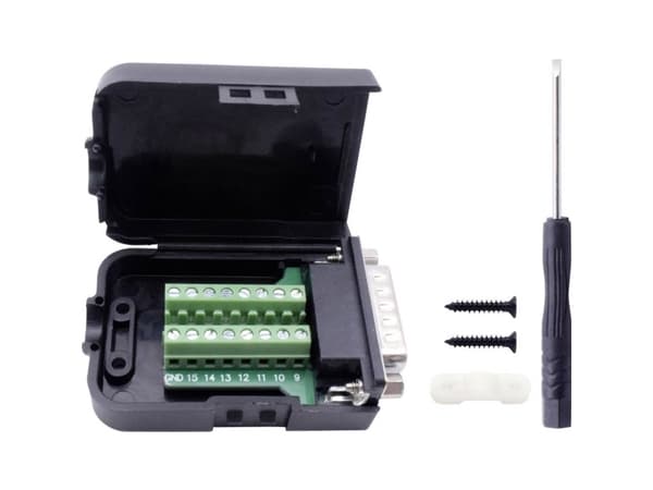 TRU COMPONENTS T1904C092 D-SUB stiftliste-sæt Poltal: 15 Skruer 1 stk