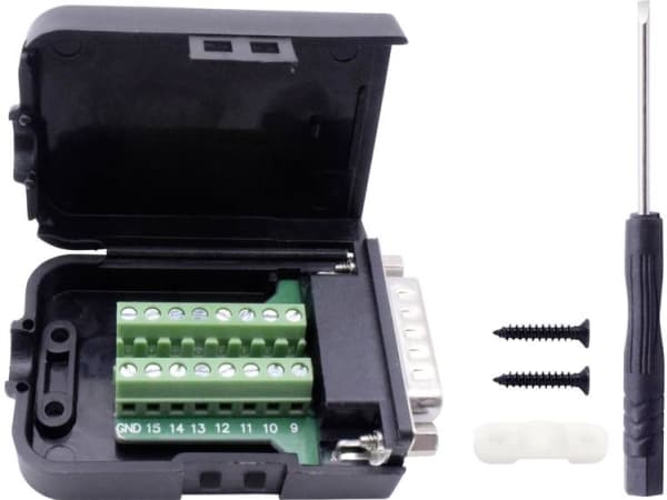 TRU COMPONENTS T1904C092 D-SUB stiftliste-sæt Poltal: 15 Skruer 1 stk