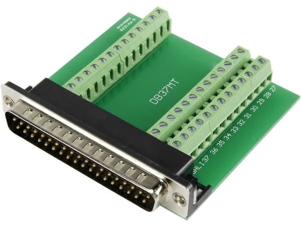 TRU COMPONENTS DSUB37M-39TB-3 1229330 D-SUB-stik 90 ° Poltal: 37 Skruer 1 stk