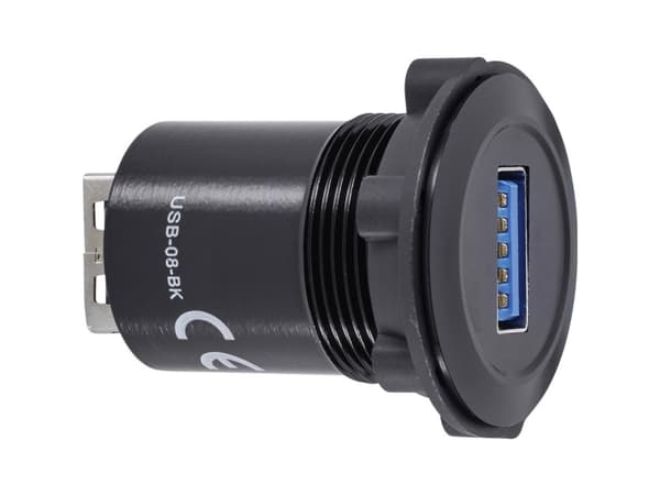 TRU COMPONENTS USB-08-BK USB-indbygningstilslutning 3.0 Tilslutning, indbygning Indhold: 1 stk