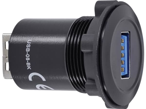 TRU COMPONENTS USB-08-BK USB-indbygningstilslutning 3.0 Tilslutning, indbygning Indhold: 1 stk
