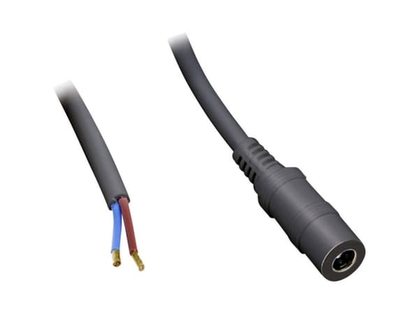 BKL Electronic Pienjänniteliitäntäkaapeli Pienjänniteliitäntä - avoin pää 5,50 mm 2,10 mm 0,50 m 1 kpl 1 kpl
