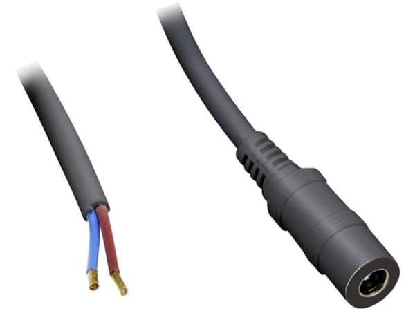 BKL Electronic Pienjänniteliitäntäkaapeli Pienjänniteliitäntä - avoin pää 5,50 mm 2,10 mm 0,50 m 1 kpl 1 kpl
