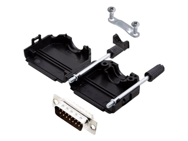 encitech DPPK15-BK-DBP-K 6355-0001-02 D-SUB stiftliste-sæt 180 ° Poltal: 15 Loddekop 1 Set