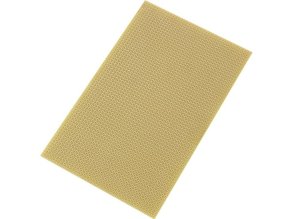 TRU COMPONENTS SU527777 Europrintplade Epoxyd (L x B) 160 mm x 100 mm 35 µm Rastermål 2.54 mm Indhold 1 stk