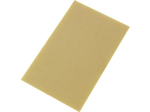 TRU COMPONENTS SU527777 Europrintplade Epoxyd (L x B) 160 mm x 100 mm 35 µm Rastermål 2.54 mm Indhold 1 stk