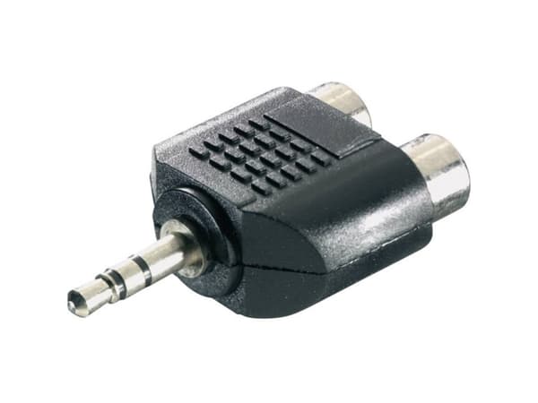 SpeaKa Professional SP-7870248, 3.5 mm, 2 x RCA, Svart