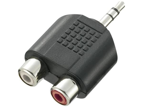 SpeaKa Professional SP-7870248, 3.5 mm, 2 x RCA, Svart