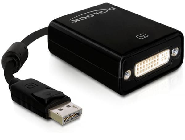 Delock Adapter Displayport male > DVI 24+5 female - DisplayPort-adapter - DisplayPort (hann) til DVI-I (hunn) - 13 cm