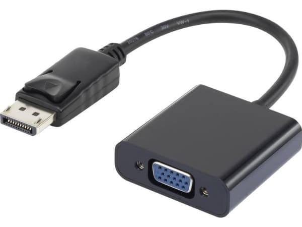 Renkforce RF-4212174, 0,12 m, DisplayPort, VGA (D-Sub), Hankoppling, Hankoppling, Rak