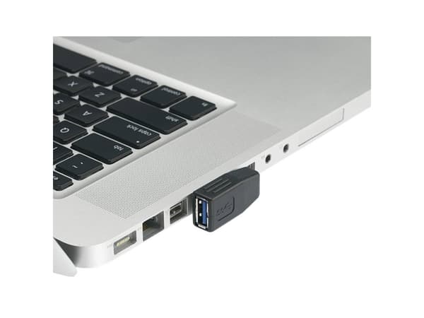Renkforce USB 3.0 adapter A-stik til A-hunstik vinklet 90° til venstre side