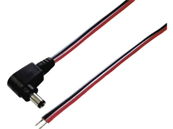 TRU COMPONENTS Pienjänniteliitäntäkaapeli Pienjänniteliitin - avoin pää 5,5 mm 2,1 mm 2,00 m 1 kpl 1 kpl