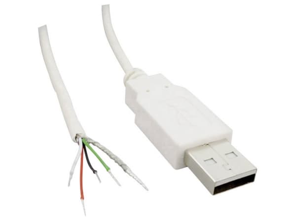 USB A-kontakt 2.0 med öppen kabelände USB A-kontakt 2.0 1582674 TRU COMPONENTS Innehåll: 1 st