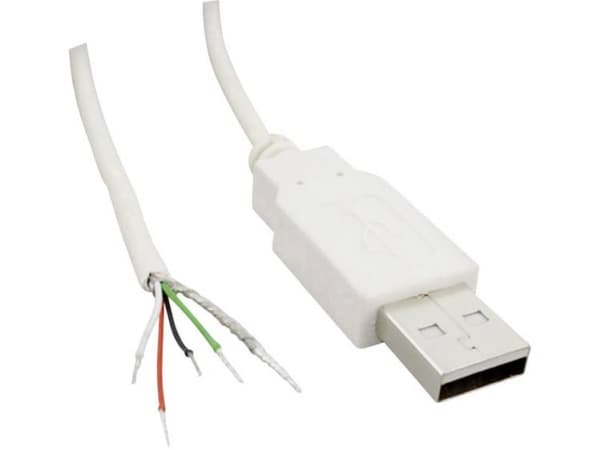 USB A-kontakt 2.0 med öppen kabelände USB A-kontakt 2.0 1582674 TRU COMPONENTS Innehåll: 1 st