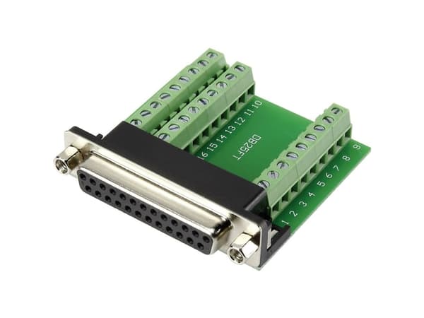 TRU COMPONENTS DSUB25F-27TB-3 1282791 D-SUB-tilslutning 90 ° Poltal: 25 Skruer 1 stk
