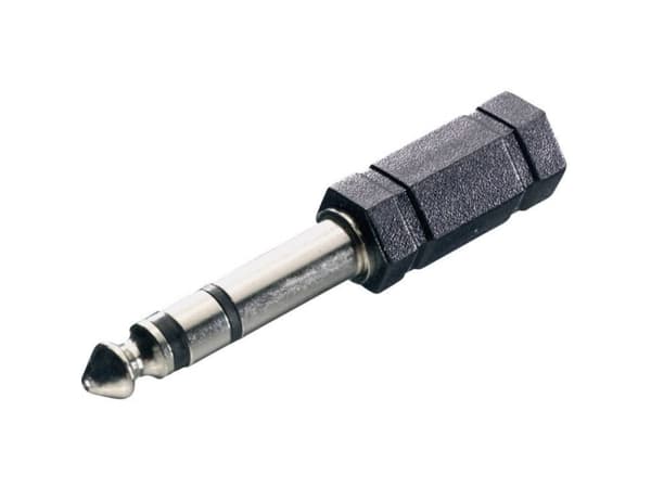 SpeaKa Professional Jack Audio Adapter [1x jackplugg 6,35 mm - 1x jack socket 3,5 mm] svart (SP-7870252)