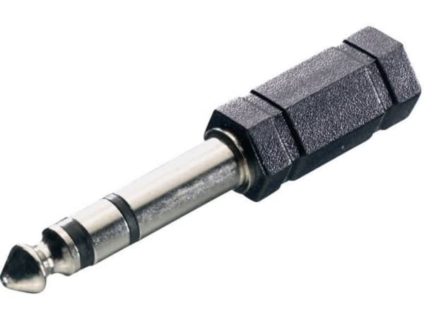 SpeaKa Professional Jack Audio Adapter [1x jackplugg 6,35 mm - 1x jack socket 3,5 mm] svart (SP-7870252)