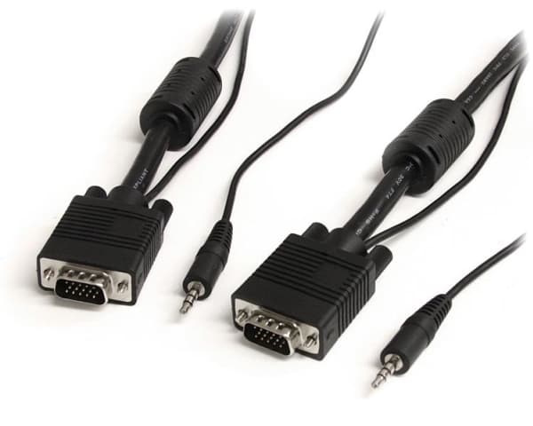 StarTech.com MXTHQMM15MA 15 m VGA (D-Sub) + 3.5mm Sort
