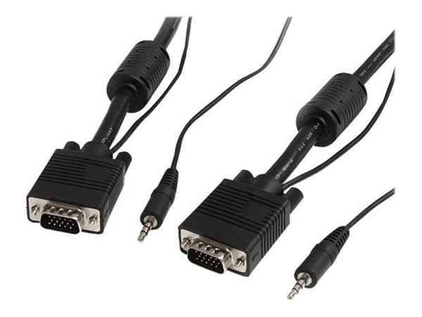 StarTech.com MXTHQMM15MA 15 m VGA (D-Sub) + 3.5mm Sort