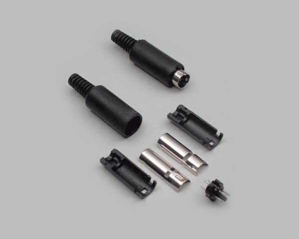 BKL Electronic 0204006, Mini-DIN, Sort