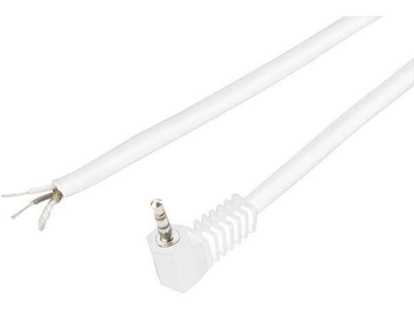 BKL Electronic 1101150, 3.5mm, Hankjønn, Hankjønn, Kopper, 1,8 m, Hvit