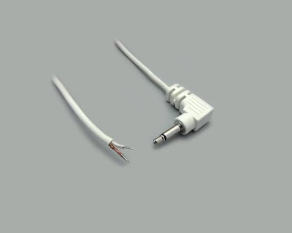 BKL Electronic 1101150, 3.5mm, Hankjønn, Hankjønn, Kopper, 1,8 m, Hvit