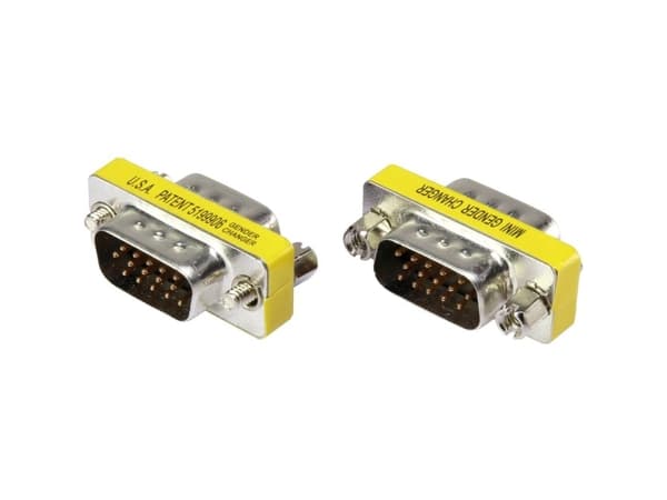Renkforce Seriel Adapter [1x D-SUB-stik 15-pol. - 1x D-SUB-stik 15-pol.] Gul