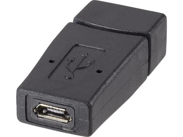 Renkforce RF-4297185, USB Type A, USB Micro B, Svart