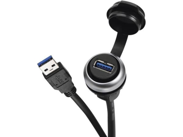 USB 3.0 upotettu pistorasia Liitäntä, upotettu 490113.0080 Liitintyyppi A liitintyypissä A 490113.0080 Lütze Sisältö: 1 kpl