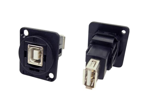 XLR-adapter USB 2.0 B-kvinna till USB 2.0 A-kvinna Adapter, infällt montage CP30207N CP30207N Cliff Innehåll: 1 st