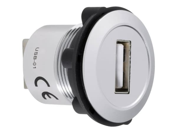 USB uppoasennusliitin 2.0 USB-01 USB-liitin (tyyppi A) USB-urosliittimeen (tyyppi A) 1229310 TRU COMPONENTS Sisältö: 1 kpl