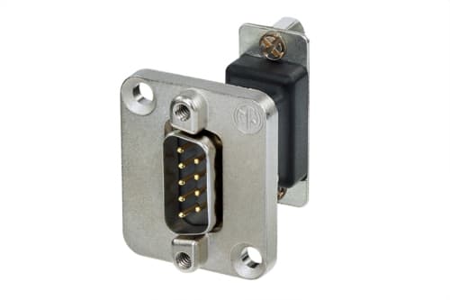 Neutrik NADB9MF, D-SUB, D-SUB, Svart, Silver