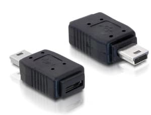 Delock - USB-adapter - mini-USB type B (hann) til Micro-USB type B (hunn) - svart
