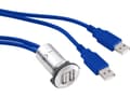 Miniatyrbilde 1 av 4: TRU COMPONENTS USB-13 USB-indbygningsstik 3.0 Tilslutning, indbygning 2 x USB-tilslutning type A til 2 x USB-stik type A med 60 cm kabel Indhold: 1 s